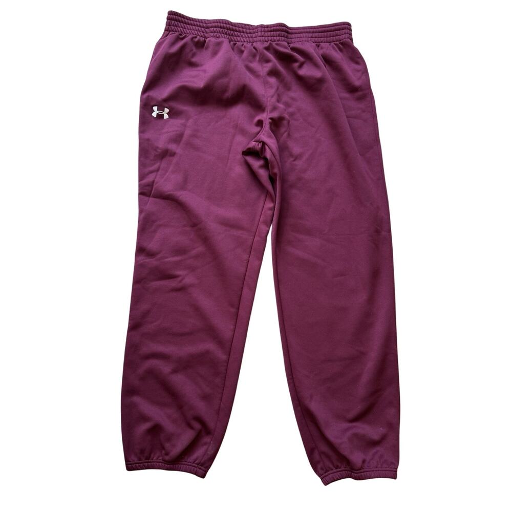 Under Armour Mens Performance Sweatpants XL Burgundy Red Heavyweight Drawstring